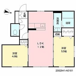 ベラルーチェ和2 2LDKの間取図画像