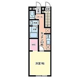Kermit2 1Kの間取図画像