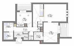 plancher西新 2LDKの間取図画像
