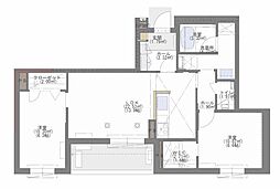 plancher西新 2LDKの間取図画像