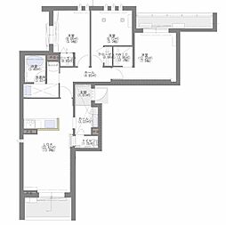 plancher西新 3LDKの間取図画像
