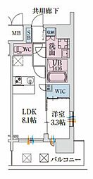 スプランディッド堺東DUE 1LDKの間取図画像
