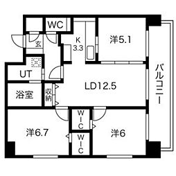 Prime 3LDKの間取図画像
