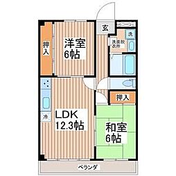 山本ビル 2LDKの間取図画像