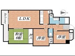 ベルトピア西明石3 3LDKの間取図画像