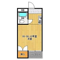 パール熱田 ワンルームの間取図画像