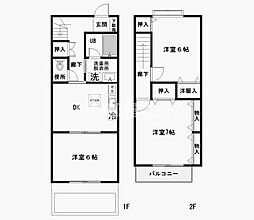 SalemC 3DKの間取図画像