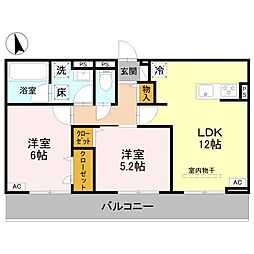 charme 2LDKの間取図画像