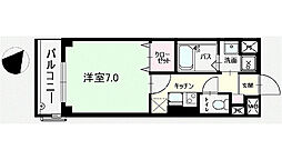アンジュ・アルモニー 1Kの間取図画像