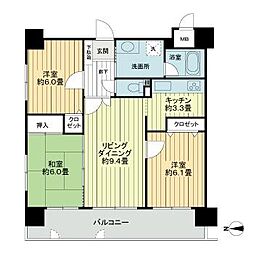 ライオンズプラザ大濠公園 3LDKの間取図画像