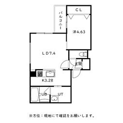 札幌市中央区北七条西11丁目マンション 1LDKの間取図画像