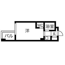 ドール栄5丁目 1Kの間取図画像