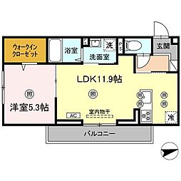 アート・アーリン 1LDKの間取図画像