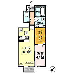 CHR-26 1LDKの間取図画像