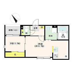 (仮称)呼続一丁目 1LDKの間取図画像