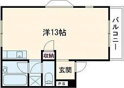 メゾンエスペランス ワンルームの間取図画像