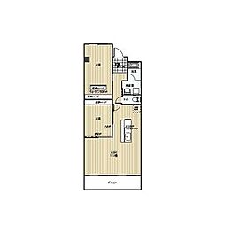 ベルハイツ司 2LDKの間取図画像