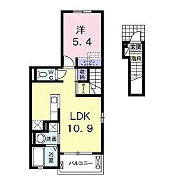 コルソ新所沢 1LDKの間取図画像