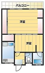 ファミール南庄町 2DKの間取図画像