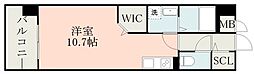 ノールエスト ワンルームの間取図画像