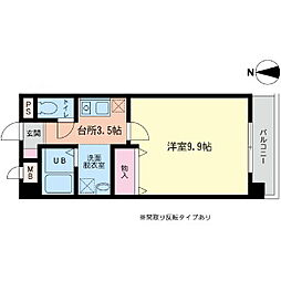 コンフォール伊勢原 1Kの間取図画像