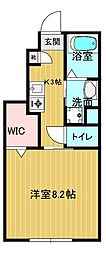 Shinti core B 1Kの間取図画像