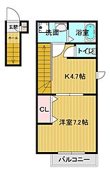 Shinti core B 1Kの間取図画像