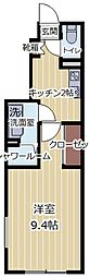 RS川内 1Kの間取図画像