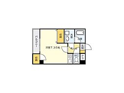 ピアーノKM21 ワンルームの間取図画像