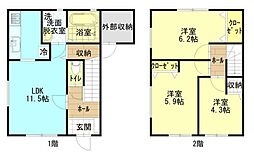 ツインリーブス 3LDKの間取図画像