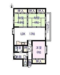 ホワイトストーン・1 3LDKの間取図画像