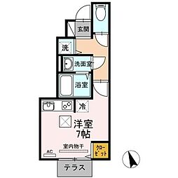 セジュール有 ワンルームの間取図画像