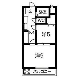 シャルム星崎 2Kの間取図画像