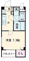 エフスタイル天美南 1Kの間取図画像