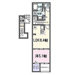 プラムガーデンC 1LDKの間取図画像