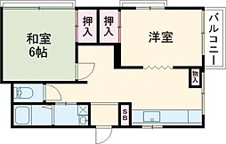 フラワーヒルズ 2DKの間取図画像