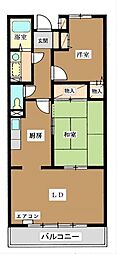 プレミオ横浜 2LDKの間取図画像