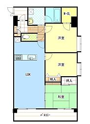 パテラスクエア小山 3LDKの間取図画像