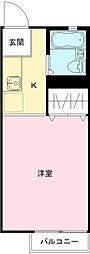 サンハイツ住田A 1Kの間取図画像