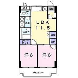 ウエストロード・アビリティー 2LDKの間取図画像