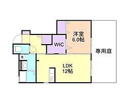 LienMaison冬野 1LDKの間取図画像