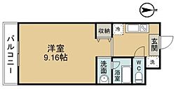 サン・ヒーローマンション亀川2 1Kの間取図画像
