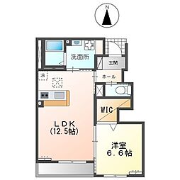 フレシール 1LDKの間取図画像