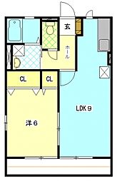 ショコラ 1LDKの間取図画像