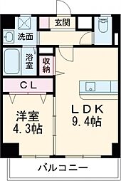 ソルディアス 1LDKの間取図画像