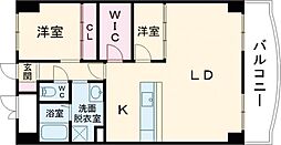 ハイタウン出汐 2LDKの間取図画像