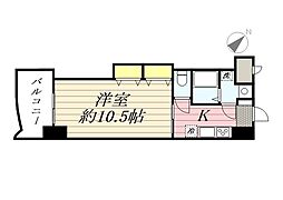 ロイヤル博多駅前 1Kの間取図画像