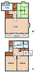 寺田アパート 3LDKの間取図画像