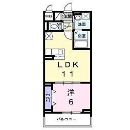 別所中の町アパート(028123701) 1LDKの間取図画像