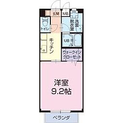 サンモールコウムラ 1Kの間取図画像